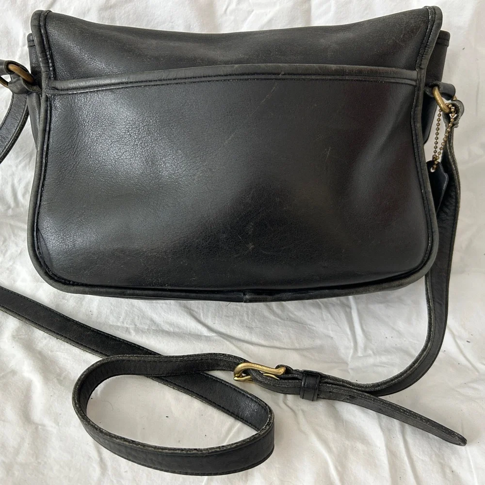 Coach Black Crossbody Bag with Gold Accents - Picture 2 of 5